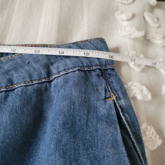 Time and Tru | Y2K wide-leg raw hem jeans | Blue | Size 12 - Picture 7 of 9